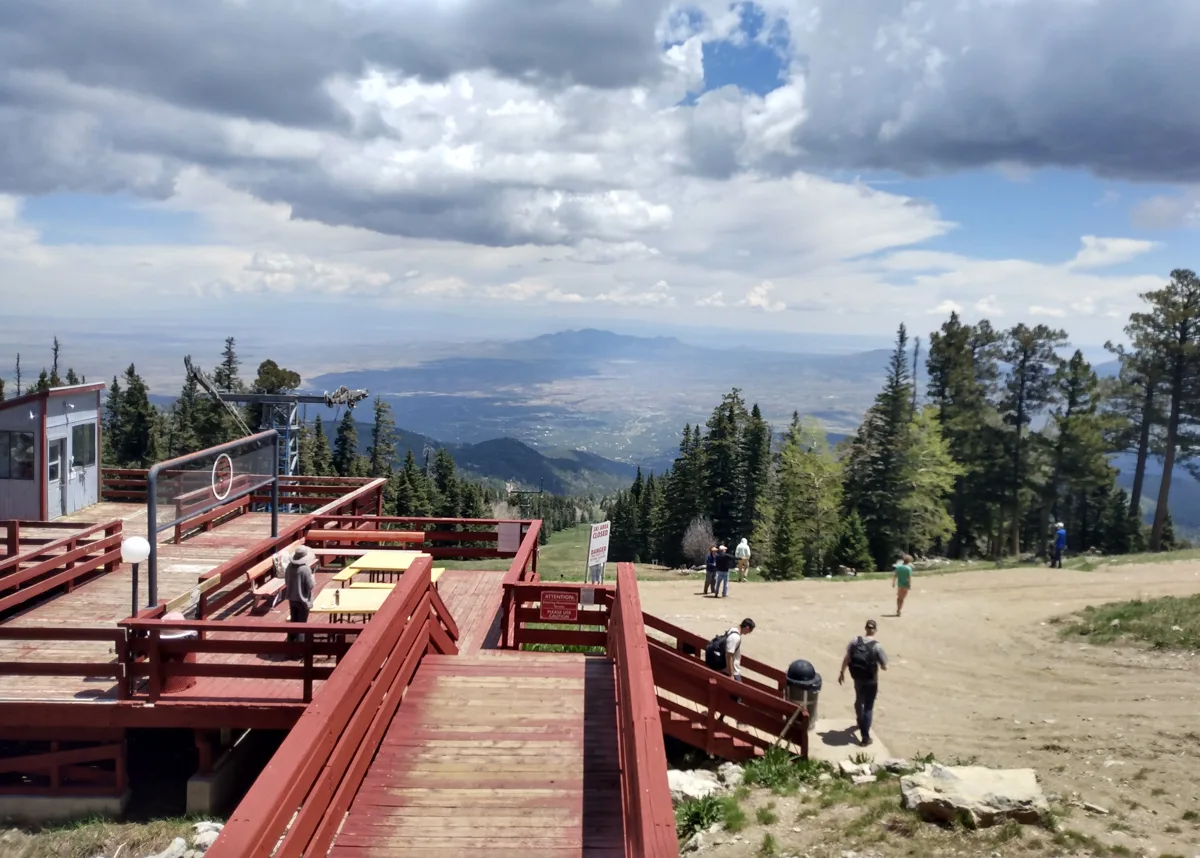 Mountain views from a terrace